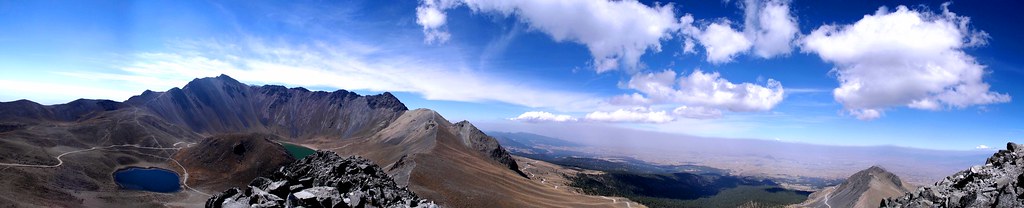 Nevado de Toluca volcano trek - Xinantecatl Volcano b.k.a. Nevado de Toluca panoramic view from Eagle's peak