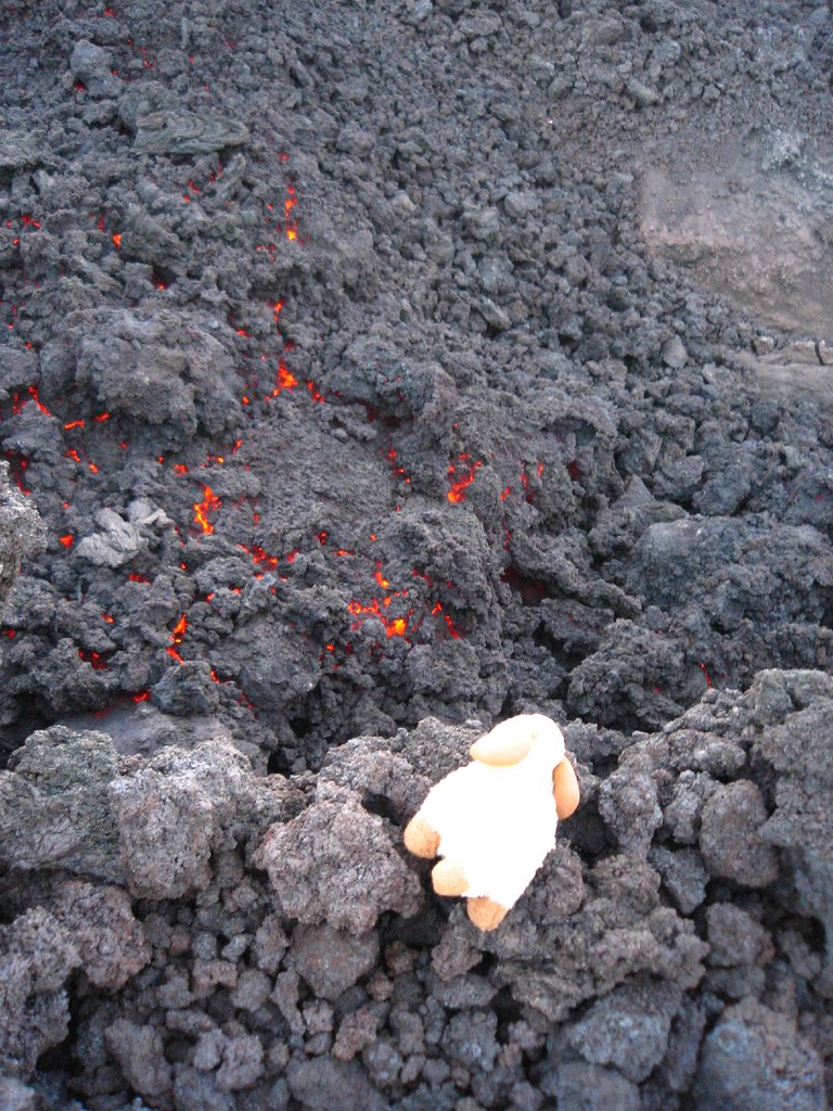Pacaya volcano trek - A ditch of lava - Youssouf at the Pacaya Volcano, Guatemala - 13 April 2007