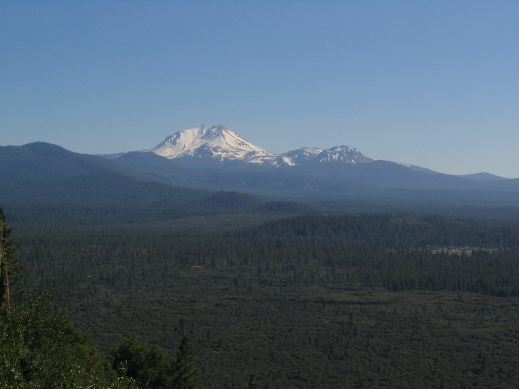 Mount Lassen volcano trek - Lassen Peak from California State Route 44 Near Lassen Volcanic National Park, California