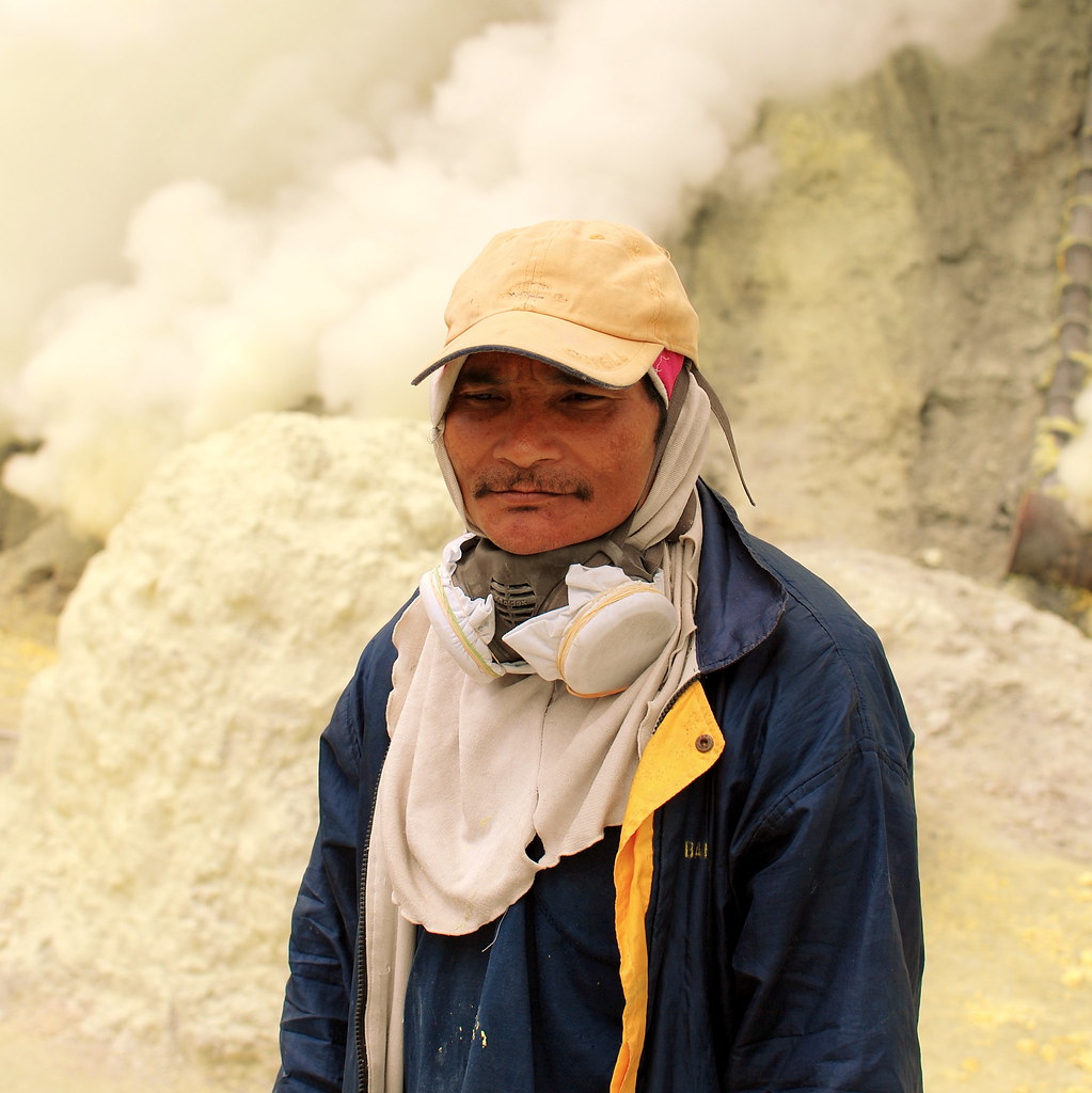 Mount Ijen volcano trek - Mount Ijen Volcano Crater, Java, Indonesia