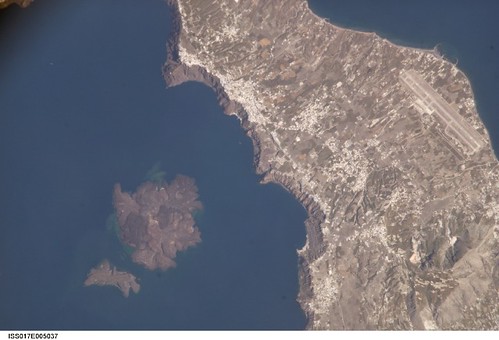 Nea Kameni volcano trek - Santorini Volcano, Greece (NASA, International Space Station Science, 04/19/08)