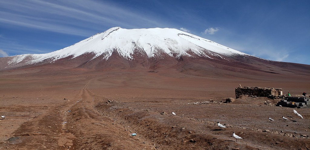 Cerro Rico volcano trek - The Juriques Volcano, Bolivian Highlands (Altiplano Boliviano) at 4,350 meters (14,270 feet), Sur Lípez, Potosí, Bolivia.
