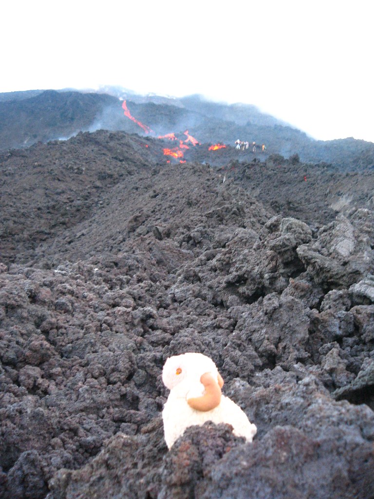 Pacaya volcano trek - Lava up ahead- Youssouf at the Pacaya Volcano, Guatemala - 13 April 2007