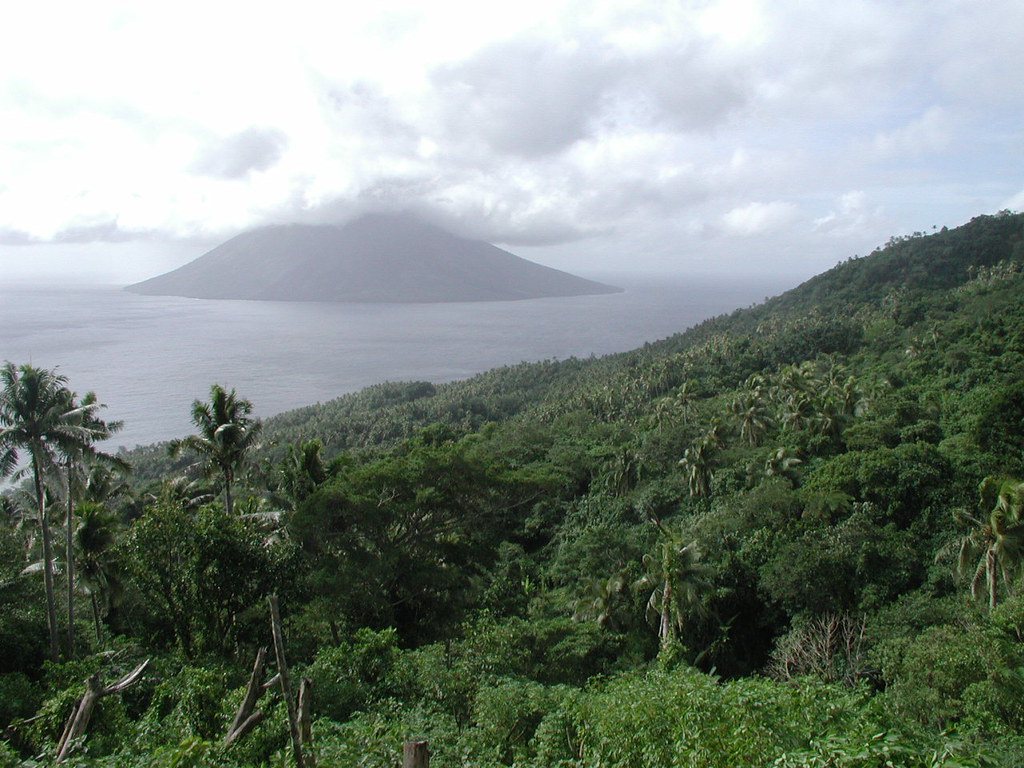 Mount Lopevi volcano trek - paama looking towards lopevi volcano