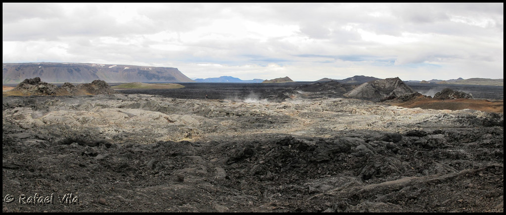 Krafla Fires volcano trek - Región del Krafla: Lo mas parecido a Mordor. ;-) Campos de lava humeantes hasta donde alcanza la vista