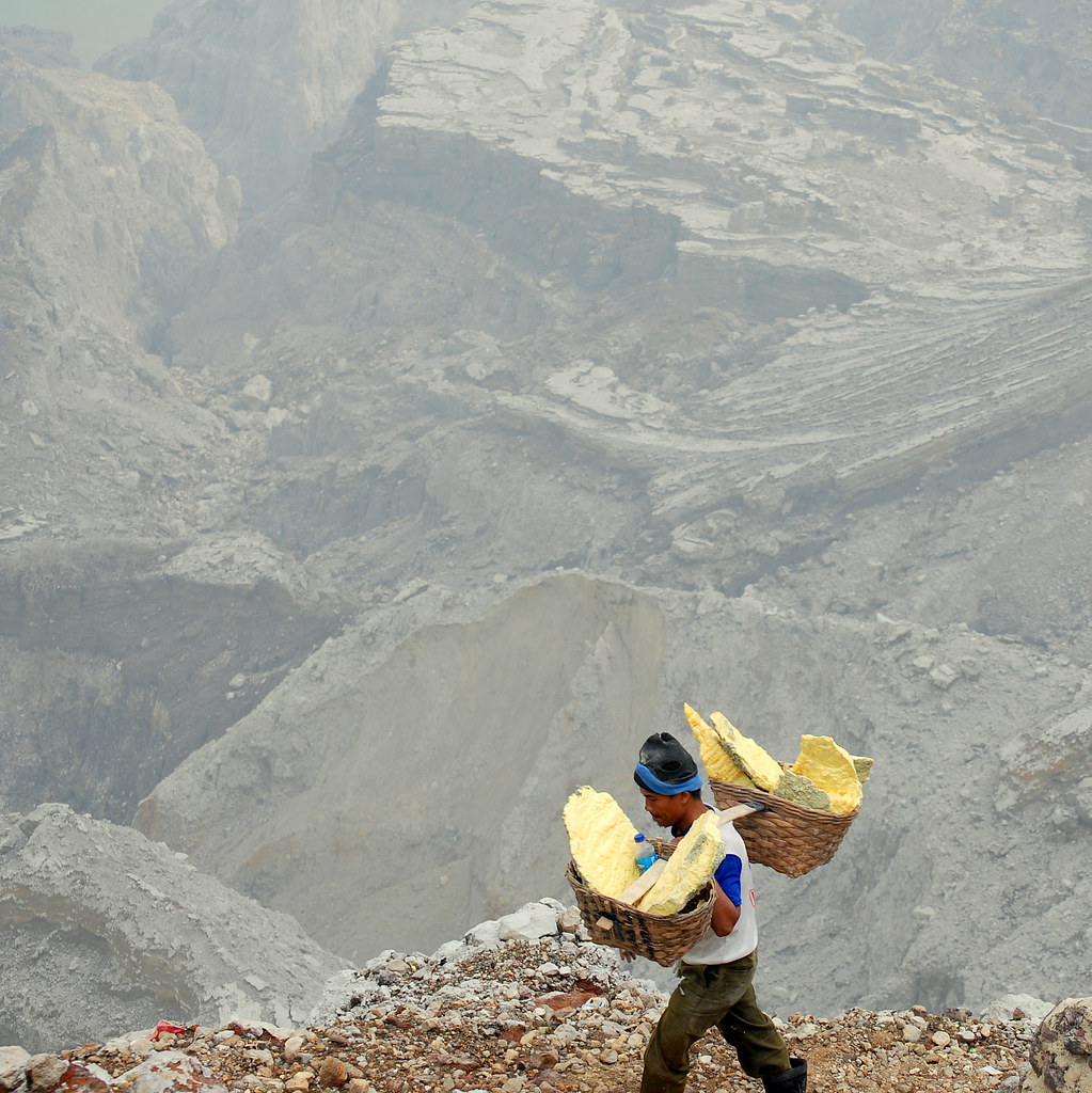 Mount Ijen volcano trek - Ijen Volcano Crater, Java, Indonesia