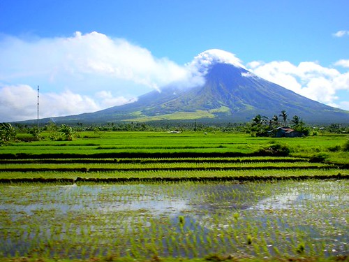 Mayon Volcano volcano trek - Mount Mayon, viewed from Legaspi, Albay Province, Bicol Region, Philippines