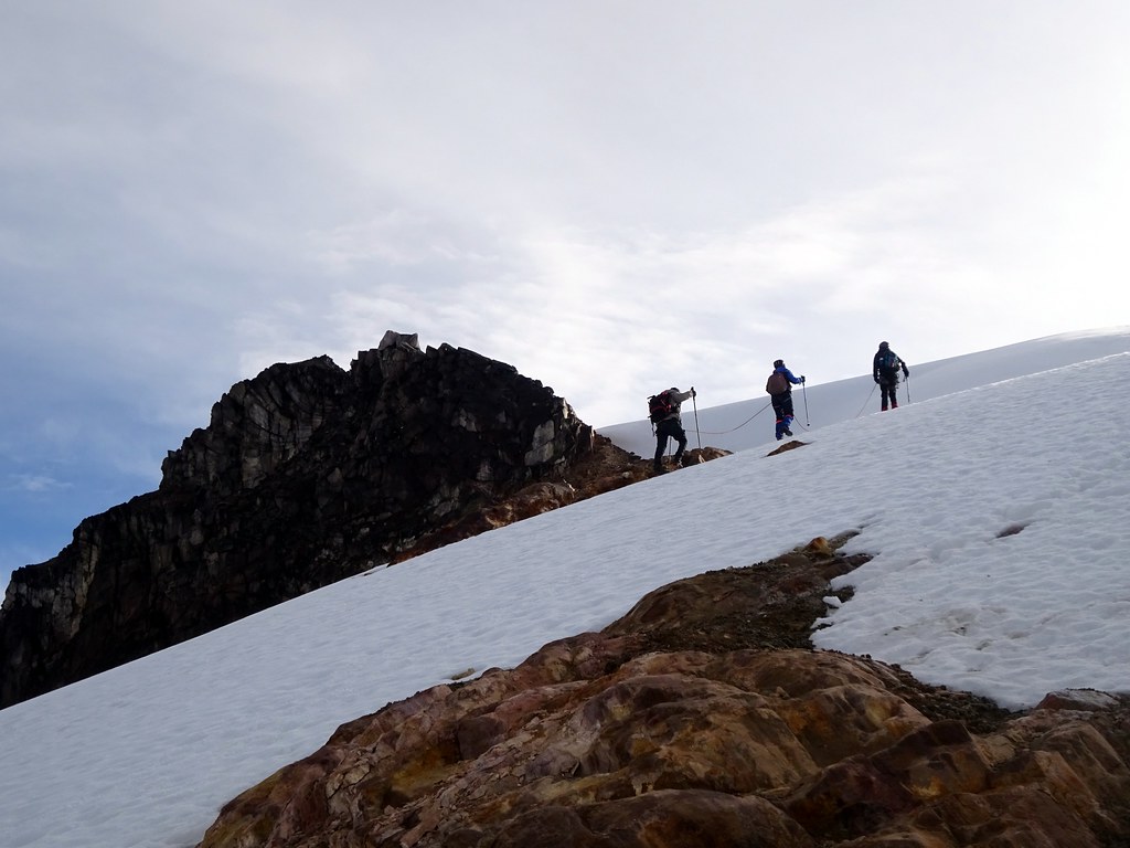Nevado del Tolima volcano trek - Rope team on Nevado del Tolima