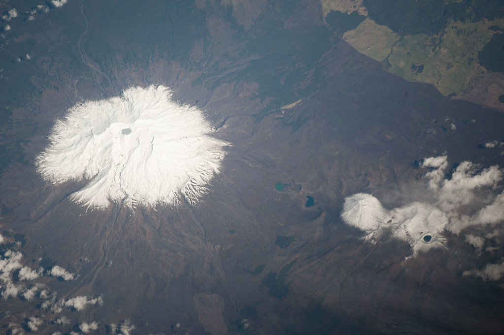 Mount Ngauruhoe Summit via Tongariro Northern Circuit volcano trek - Ruapehu Volcano, Tongariro Volcanic Complex, New Zealand (NASA, International Space Station, 09/30/13)